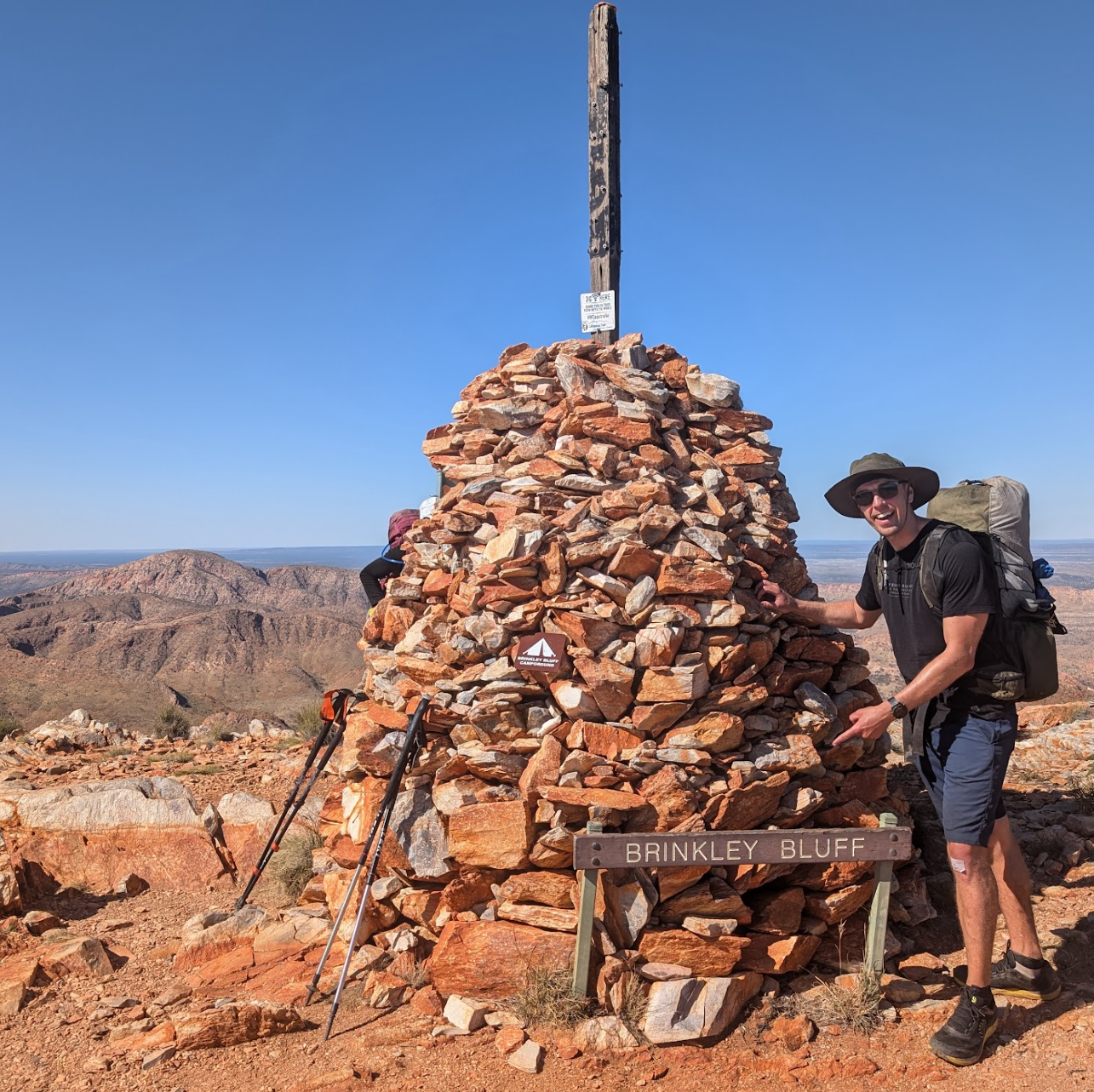 Hiking at Brinkley Bluff on the Larapinta Trail