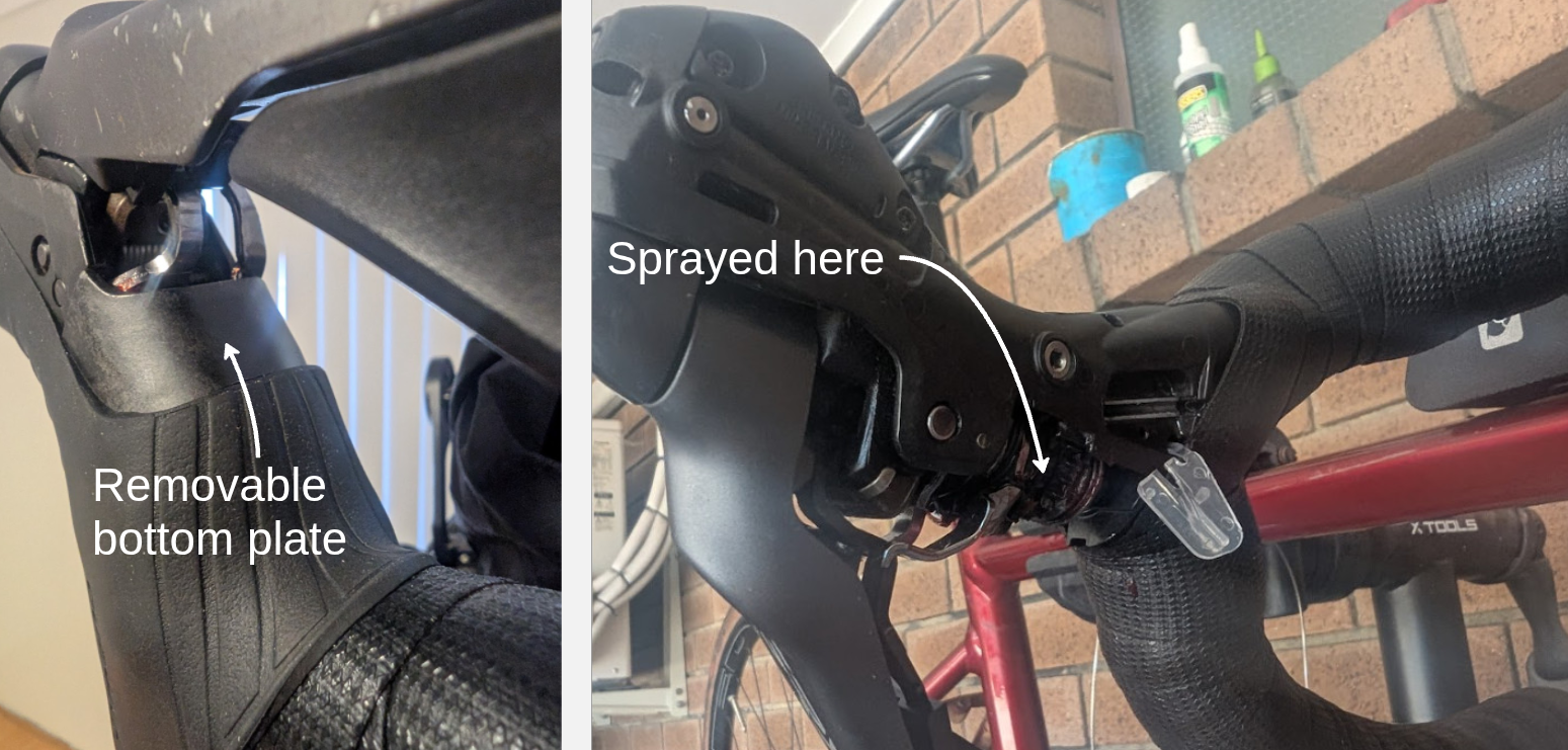 Showing how to clean shifters